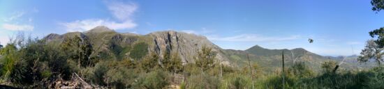 Blick auf die Steilwand Monte Grotta Grande